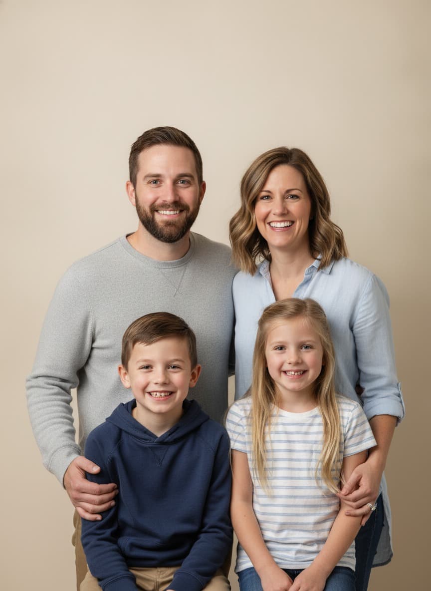Modern Minimal family portrait example