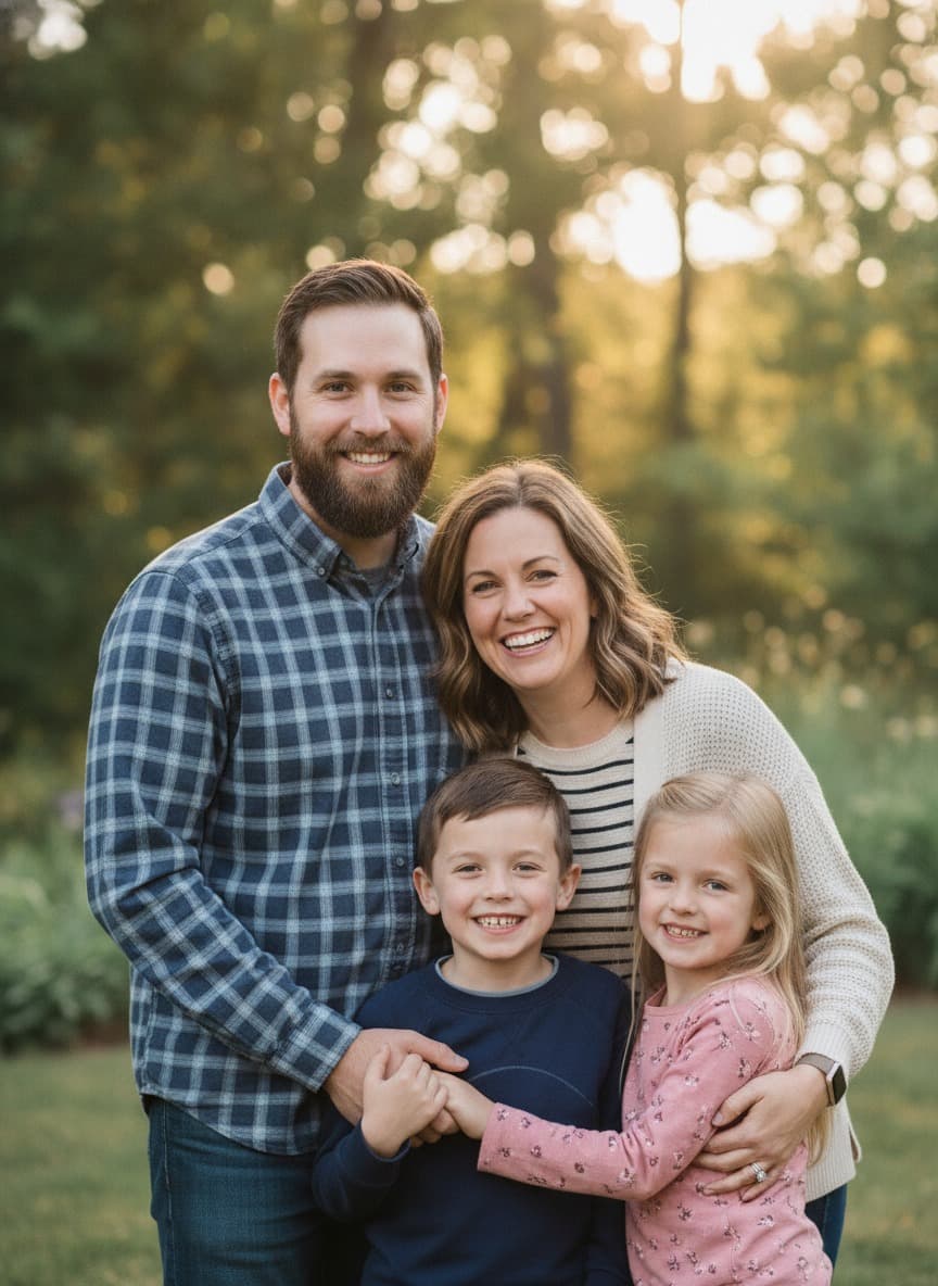 Outdoor / Golden Hour family portrait example